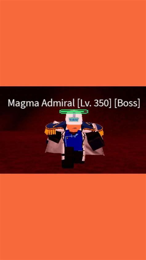 MAGMA ADMIRAL BOSS BLOX FRUITS ROBLOX Poster Design