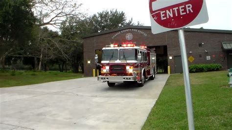 Orange County Fire Rescue Engine Spare Responding Youtube