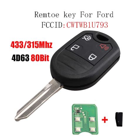 4Buttons Remote Car Key 315Mhz 433Mhz Remote Car Key For Ford