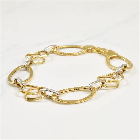 18k Two Tone Gold Bracelet | 8" | – 100 Ways