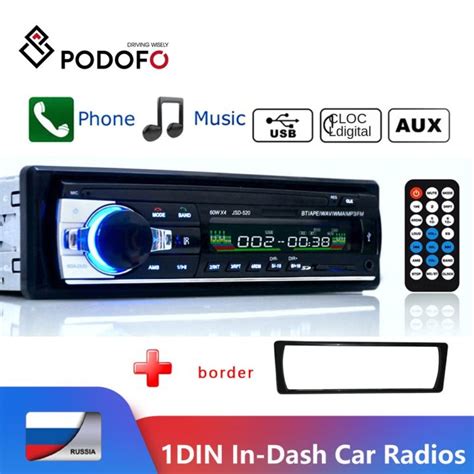 Podofo 1 Din Bluetooth Autoradio SD Radio Car 12V JSD 520 MP3 Player