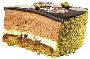 Wegmans Chocolate Pistachio Mousse Cake Slice Frozen Cakes Pies