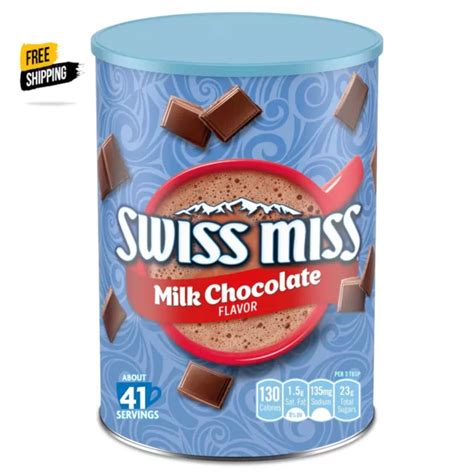 SWISS MISS MILK Chocolate Flavored Hot Cocoa Mix 45 68 Oz Canister 2
