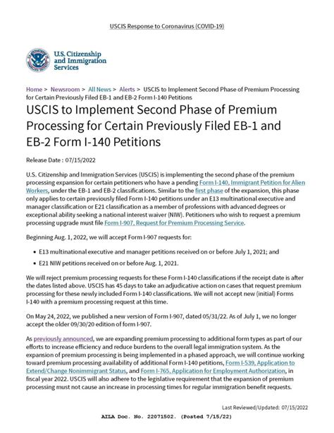 Uscis To Implement Second Phase Of Premium Processing Expansion For