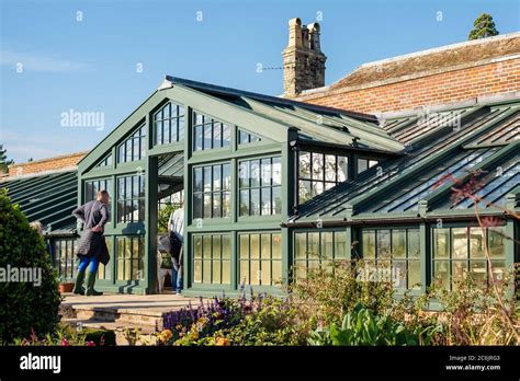 Detailed View Of Part Of A Large Glass House Used For Plant Growing