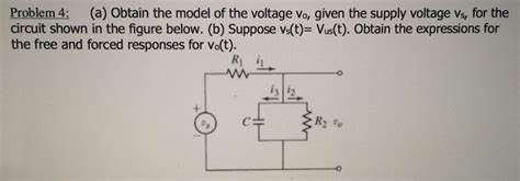 Solved Obtain The Model Of The Voltage V Given The Supply Chegg