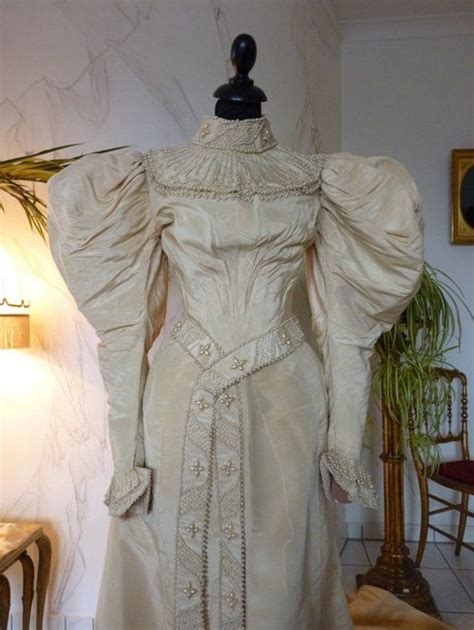 1895 Wedding Gown Antique Dress Antique Gown Bridal Dress Victorian Wedding Dress New York