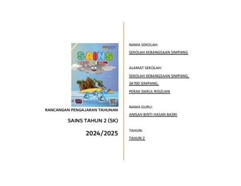 RPT SAINS THN 2 SK 2024 2025 Nisa Anisah Flip PDF AnyFlip