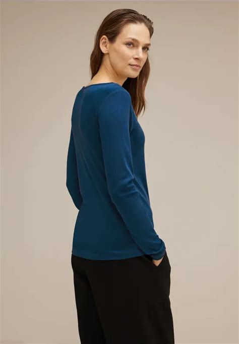 STREET ONE Softes Langarmshirt für Damen in Blau LANEA STREET ONE