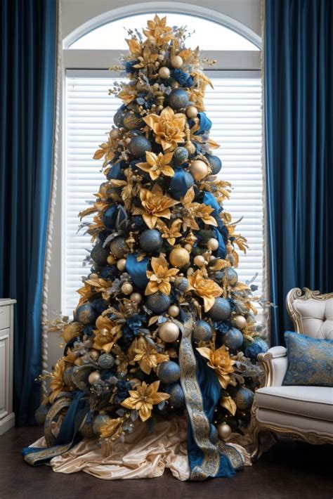 Elevate Your Holidays Embracing The Blue White And Gold Christmas