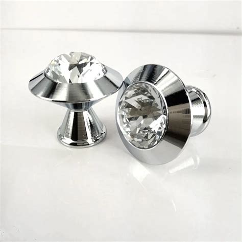 modern simple fashion glass crystal drawer tv cabinet knobs pulls ...