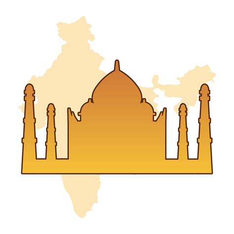 taj mahal map of india 4060451 Vector Art at Vecteezy