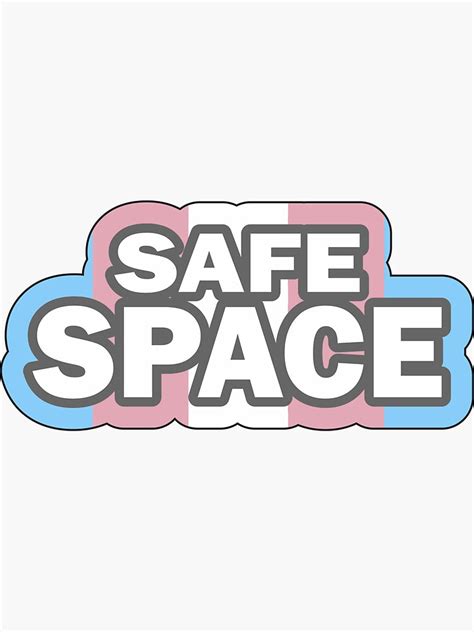 Safe Space Lgbt Transgender Sticker For Sale By Lgbt Art Design Redbubble