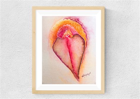 Temple Gates Vagina Painting Yoni Art Abstract Watercolour Etsy