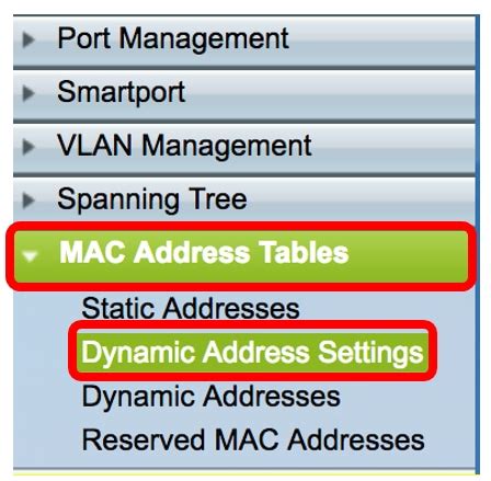 Dynamic Mac Address Management On The Sx And Sg X Series Stackable