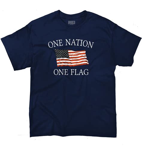 Brisco Brands One Nation One Flag America Pride Patriotic T Shirt Tee