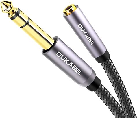 DuKabel Headphone Adapter 1 4 To 3 5mm 8ft 2 4m 1 8 Female To 1 4