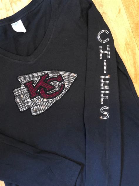 Kansas City Chiefs Rhinestone Shirt Or Tank Top Etsy