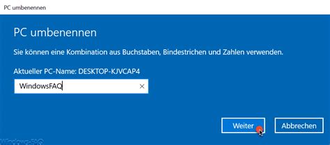 Windows 11 PC Umbenennen Windows FAQ