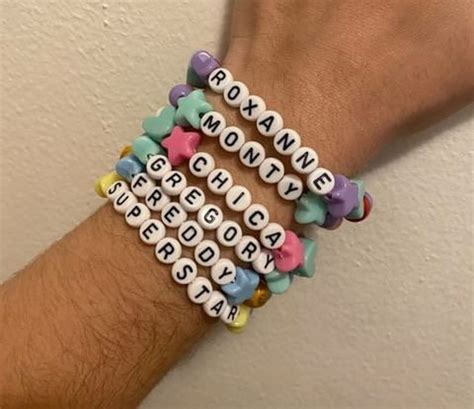 Fnaf Security Breach Kandi Bracelets Friendship Mix Match Etsy