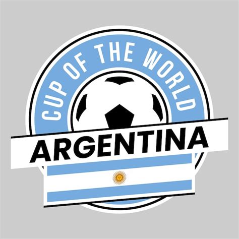 Distintivo da seleção argentina para torneio de futebol Vetor Premium