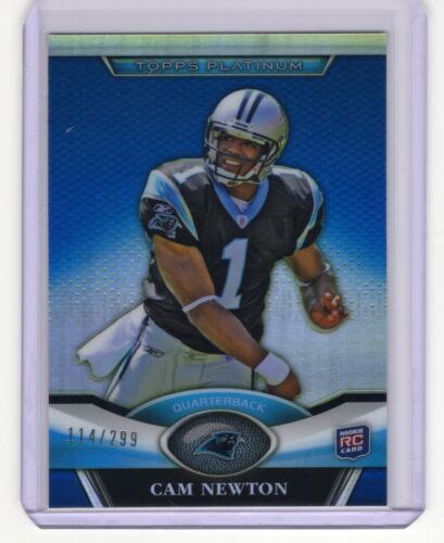 Topps Platinum Blue Refractor Cam Newton Rc For Sale