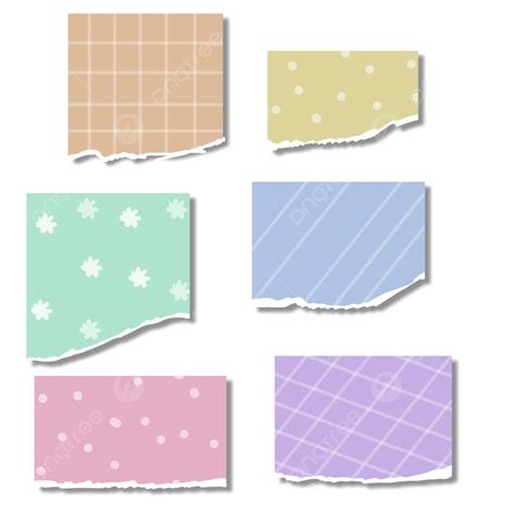 Sticky Paper Notes Png Image A Set Of Pastel Torn Paper Sticky Notes Torn Paper Notes Png