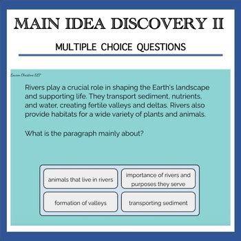 Main Idea Language Comprehension II By Lauren Christine SLP TPT