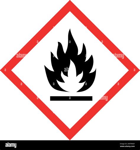 Ghs Hazard Pictogram Flammable Hazard Warning Sign Flammable