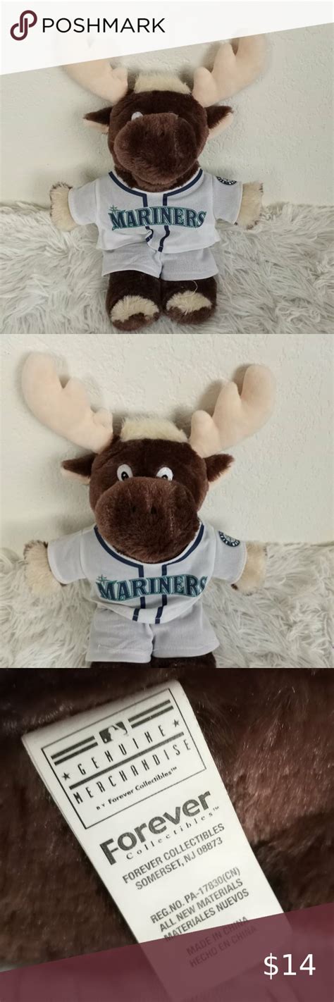 Seattle Mariners Moose Plush MLB Stuffed Baseball Mascot 15" | Baseball ...