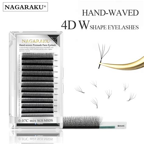 NAGARAKU extensiones de pestañas con forma de W extensiones de