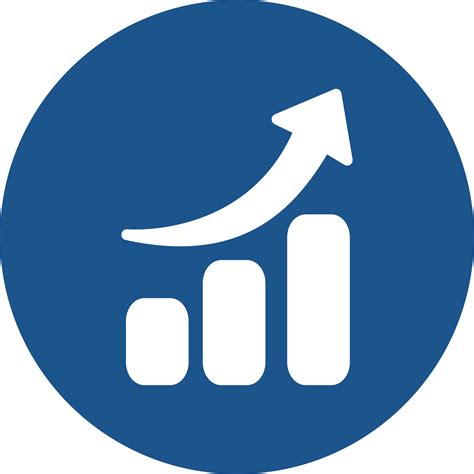 Increase Icons Design In Blue Circle Png