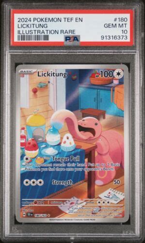 Psa Gem Mint Pokemon Temporal Forces Lickitung Illustration