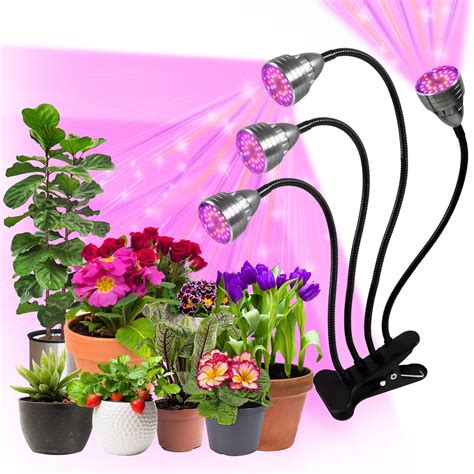 Rosnek LED Grow Light For Indoor Plant Clip On Plant Lights 3 Modes 5