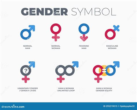 The Collection Of Gender Symbol Isolated Vector Illustration Stock