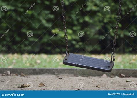 Damage Metal Playground Swing Stock Photo - Image of bench, outdoor ...