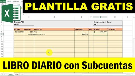 Ejemplo De Libro Diario En Excel Image To U