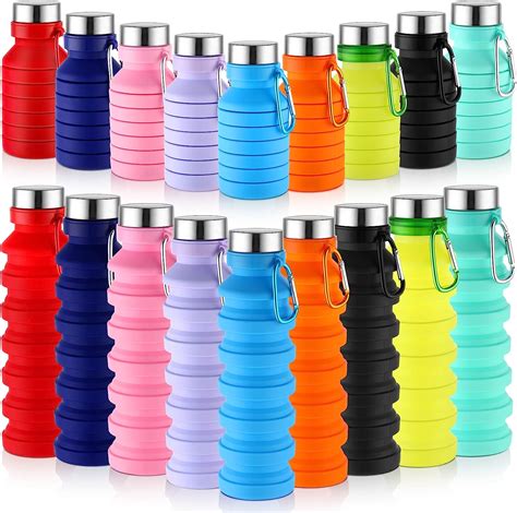 Amazon Irenare 9 Pcs Collapsible Water Bottle 18 6oz Bulk Travel