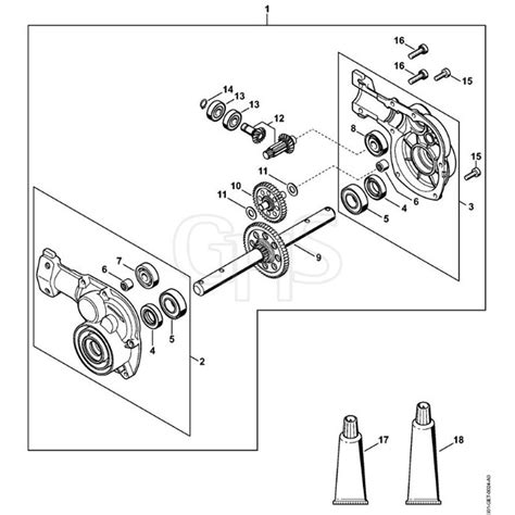 Stihl MM55 Gear Head Parts Diagram GHS