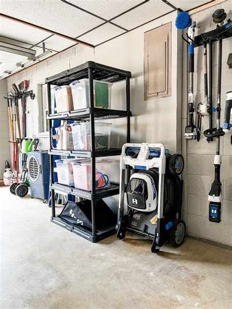 How We Store Lawn Equipment In Our Garage With Hart Tools Organized Ish