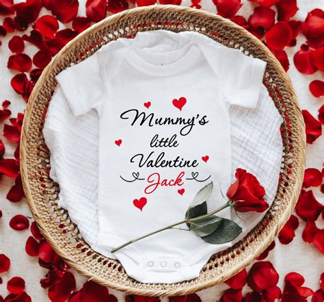 Personalised My First Valentines Day Baby Grow Vest Newborn 1st