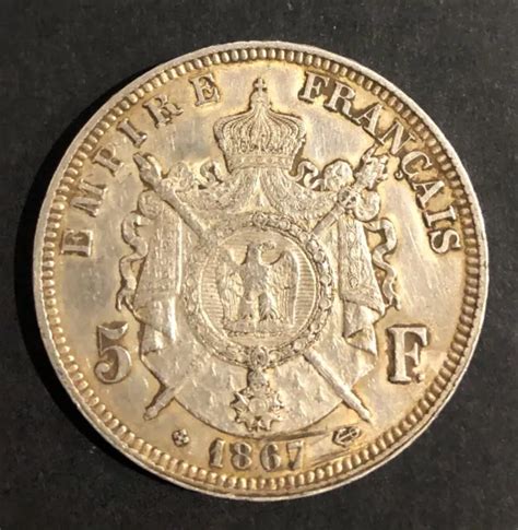 PIÈCE DE 5 Francs Argent Napoléon III 1867 BB EUR 42 00 PicClick FR