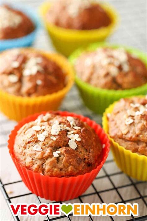 Vegane Bananen Haferflocken Muffins Ohne Zucker