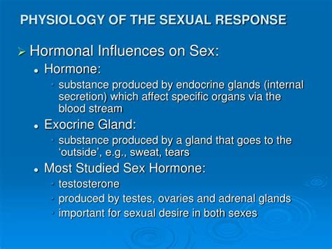 Ppt Physiology Of The Sexual Response Powerpoint Presentation Id 249134