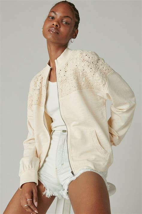 Crochet Trim Cardigan Lucky Brand