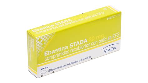 Ebastina Stada Efg 20 Mg 20 Comprimidos Recubiertos Farmacéuticos