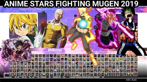 ANIME STARS FIGHTING MUGEN 2019 YouTube