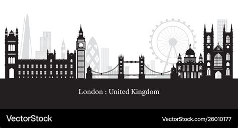 London england and united kingdom landmarks Vector Image