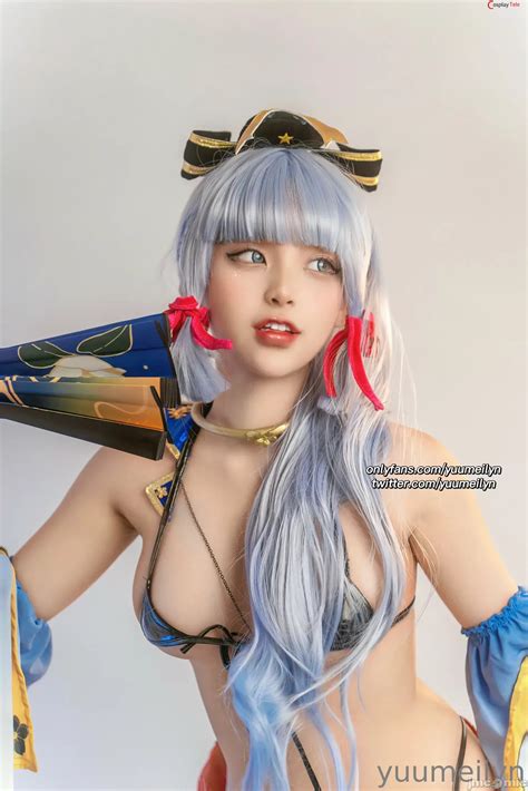 Meiilyn yuumeilyn cosplay Ayaka Kamisato Genshin Impact 貼圖 清涼寫真