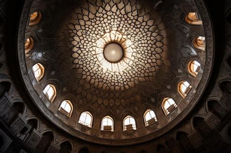 Premium Photo | Mosque Dome with Intricate Calligraphy